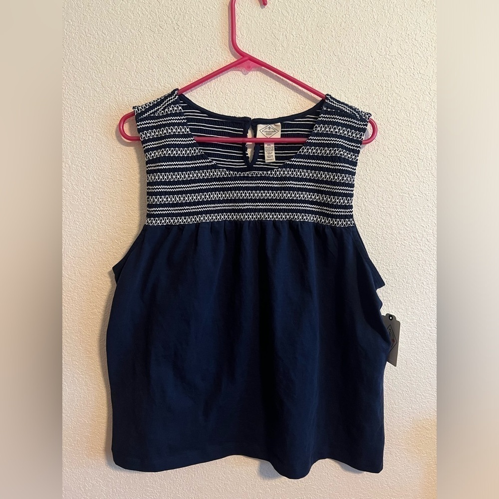 NWT St. John's Bay Navy Blue Tank Top Size XXL